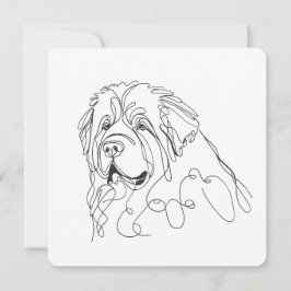 Convites Terra Nova Desenhada à Mão em Arte de Linha Minima