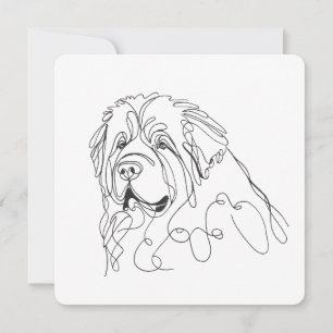 Convites Terra Nova Desenhada à Mão em Arte de Linha Minima