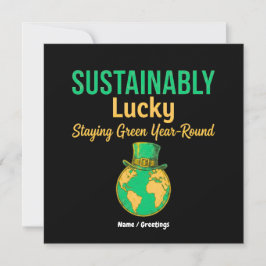 Convites Terra Sortuda Sustentável Eco-Amigável Vida Verde