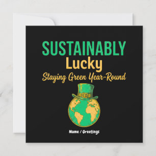 Convites Terra Sortuda Sustentável Eco-Amigável Vida Verde