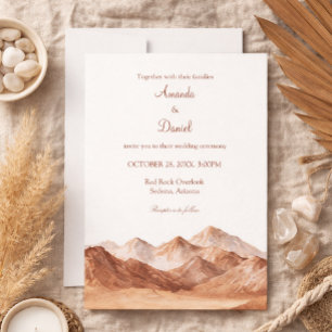 Convites Terracota Boho Montanha Casamento Sudoeste