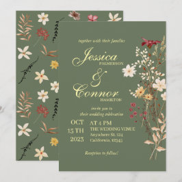 Convites Terracota Colorful Wildflower boho Weds