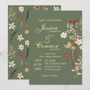 Convites Terracota Colorful Wildflower boho Weds
