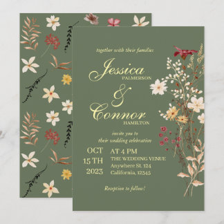 Convites Terracota Colorful Wildflower boho Weds