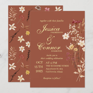 Convites Terracota Colorful Wildflower boho Weds