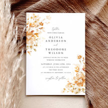 Terracota Floral Elegante Aquarela Casamento