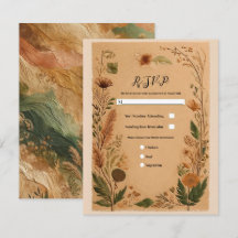 Terracota Flores Prensadas de Pêssego Boho RSVP Ca