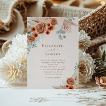 Terracota Grama Pampas Floral Eucalipto Casamento