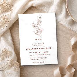 Convites Terracota Ivy Floral Casamento Botânico nós fazemo