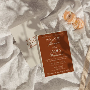 Convites Terracota Laranja Queimada Dinheiro Antigo Casamen