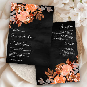 Convites Terracota Terrosa Floral Tudo em Um Casamento Pret