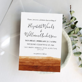 Convites Terracotta Abstrato Desert Boho Wedding