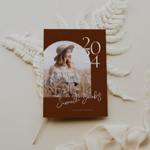 Convites Terracotta Arch Modern Minimalista Graduação de Fo