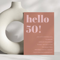 Terracotta Blush Modern Birthday