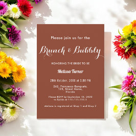 Convites Terracotta Bridal Brunch Simples