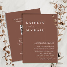 Terracotta Código QR Tudo Em Um Casamento Chic Mod