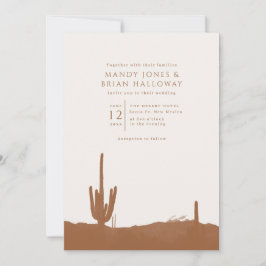 Convites Terracotta Desert Cactus Wedding