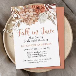 Convites Terracotta Fall Boho Floral Chá de panela