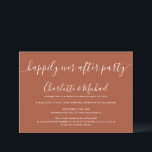 Convites Terracotta Felizmente Depois Do Casamento De Festa<br><div class="desc">Apresentando nomes de estilo de assinatura,  este elegante terracota alegremente para sempre após o convite de festas de recepção de casamento pode ser personalizado com suas informações em letras quicas. Projetado por Thisnotme©</div>