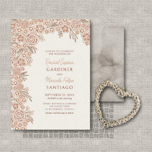 Convites Terracotta Floral Arch Wedding
