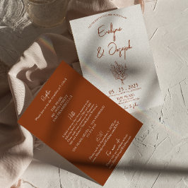 Convites Terracotta Floral Botânica Tudo Em Um Casamento