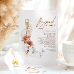 Convites Terracotta Floral Brunch e Chá de panela Bubble<br><div class="desc">Orquídeas brancas,  flores botânicas terracotta,  erva-pampas e plantas exóticas secas convites de chá de panela-boho - Brunei e Bubble</div>