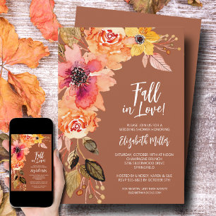 Convites Terracotta Floral Chá de panela