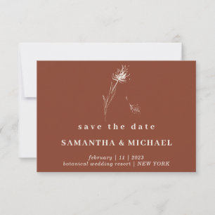 Convites Terracotta Floral Save Date Dandelion