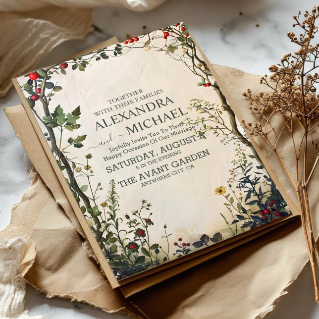 Convites Terracotta Floral Wedding (Criador carregado)