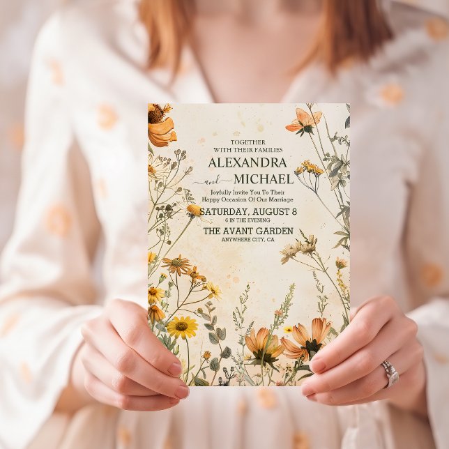 Convites Terracotta Floral Wedding (Criador carregado)