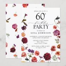 Terracotta Flowers 60th Festa de aniversário Vinta