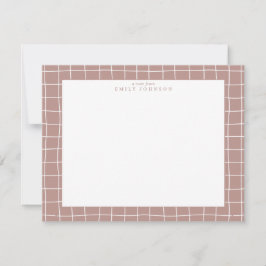 Convites Terracotta Grid Note Card