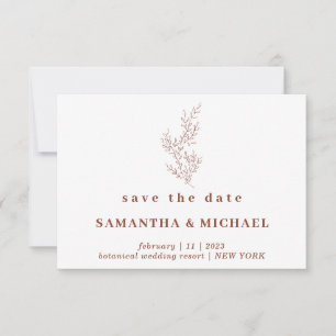 Convites Terracotta Indie Autumn Floral Salvar a data