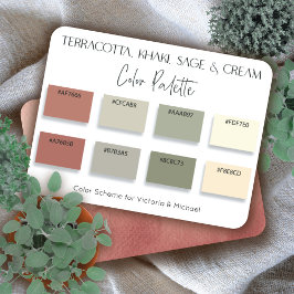 Convites Terracotta Kahaki Sage & Cream - Placa da Paleta d