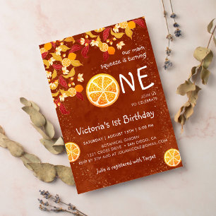 Convites Terracotta Lemon Main Squeeze Foto Primeiro Aniver