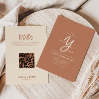 Terracotta Minimalista Frente e Casamento Boda Tra