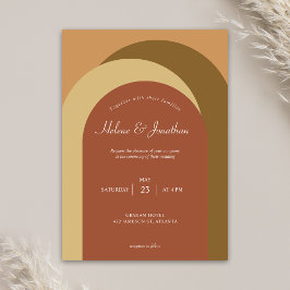 Convites Terracotta Modern Minimalist Wedding