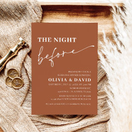 Convites Terracotta Noite Antes Do Janto De Ensaio Convidar