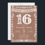 Convites Terracotta Papel Picado Sweet 16th Birthday<br><div class="desc">Celebrate her special day with this elegant terracotta papel picado invitation. Featuring delicate white lace-style banner details and ornamental flourishes inspired by traditional Mexican décor, this design blends cultural heritage with a modern, sophisticated aesthetic. The warm terracotta background creates a timeless and refined look, perfect for sweet 16 celebrations, and...</div>