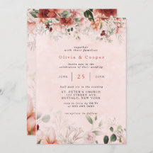 Terracotta Primavera Fall Watercolor Casamento Flo