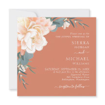 Terracotta Rust Blush Peach Dourado Casamento Flor