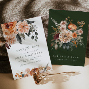 Convites Terracotta Sage Boho Floral Salvar A Data