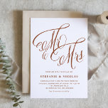 Convites Terracotta Sr. e Sra. Rustic Calliografia Casament<br><div class="desc">Convide a família e os amigos para o seu casamento com este convite personalizável, com a frase "Sr. & Sra." em roteiro rústico. É perfeito para casais planejando uma celebração rústica, vintage ou inspirada no país. Este convite pode ser totalmente personalizado para incluir seus nomes, data do casamento, detalhes do...</div>