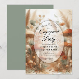 Convites Terracotta Toadstool Woodland Magic Engagement 