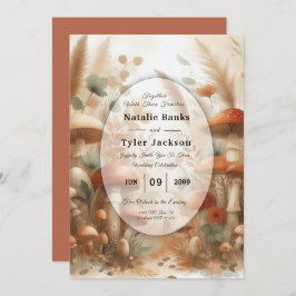 Convites Terracotta Toadstool Woodland Magic Wedding