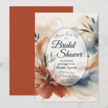 Terracotta Twilight e Marinho Blooms Chá de panela