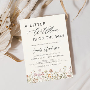 Convites Terracotta Um Pequeno Chá de fraldas De Flor Selva