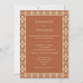 Convites Terracotta Vintage Boho Wedding