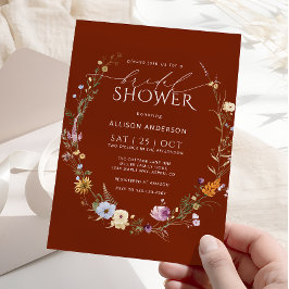 Convites Terracotta Watercolor Chá de panela