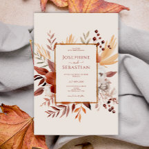 Terracotta Watercolor Fall Floral
